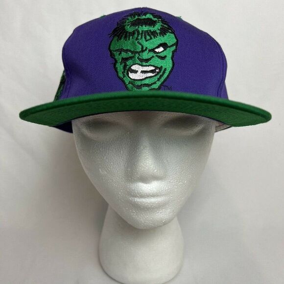 American Needle Marvel Blockhead Sample HULK Snapback Hat 1993 New Rare